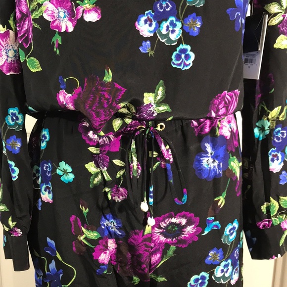 NWOT Juicy Couture Floral Silk Jumpsuit Size M - Picture 3 of 5